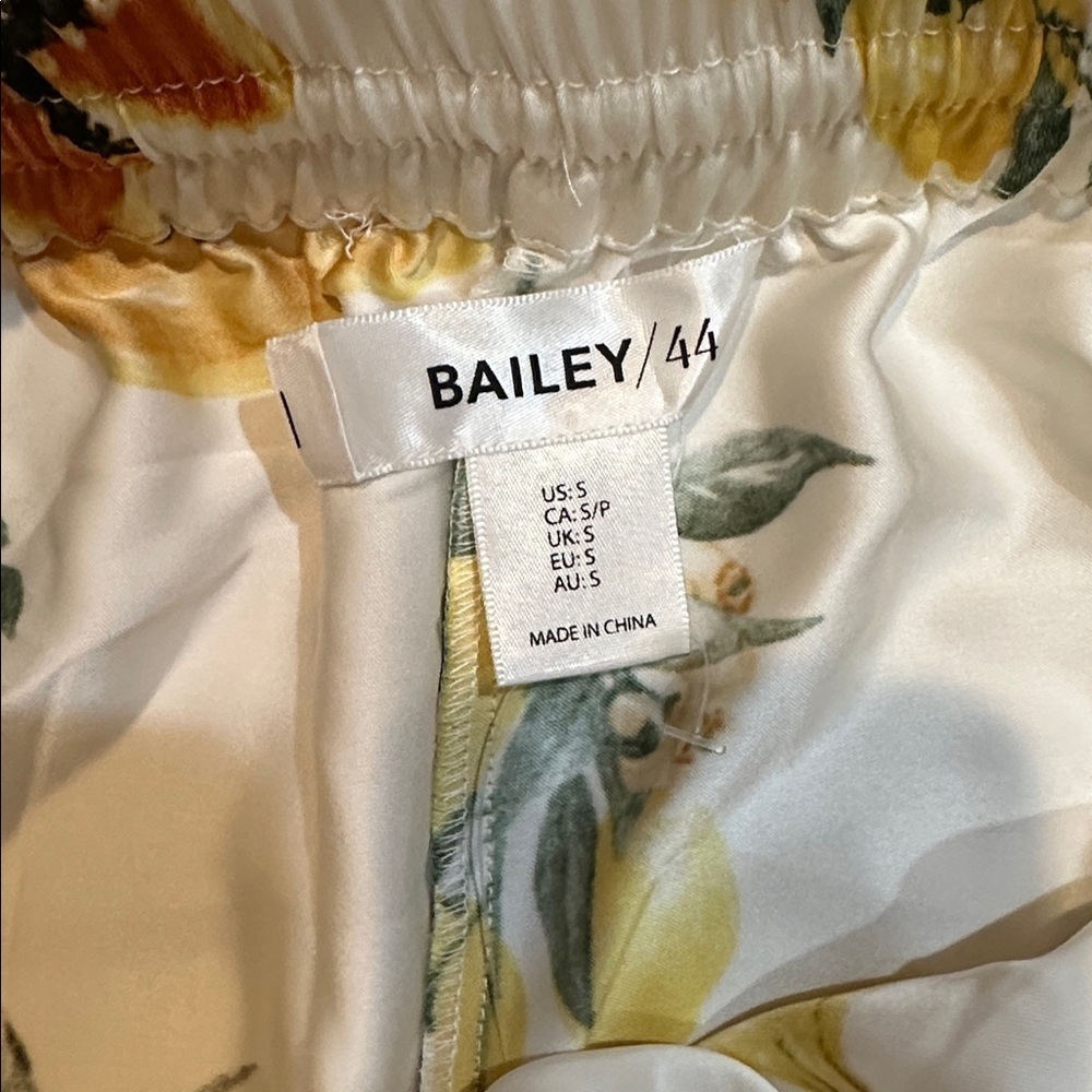 NEW! Bailey 44 Italian Summer Satin Wide Leg Pants S Food Crawfish Lemons - Picture 3 of 8